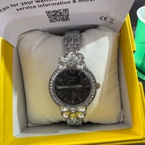 Invicta Silver Watch with Crystal Details
